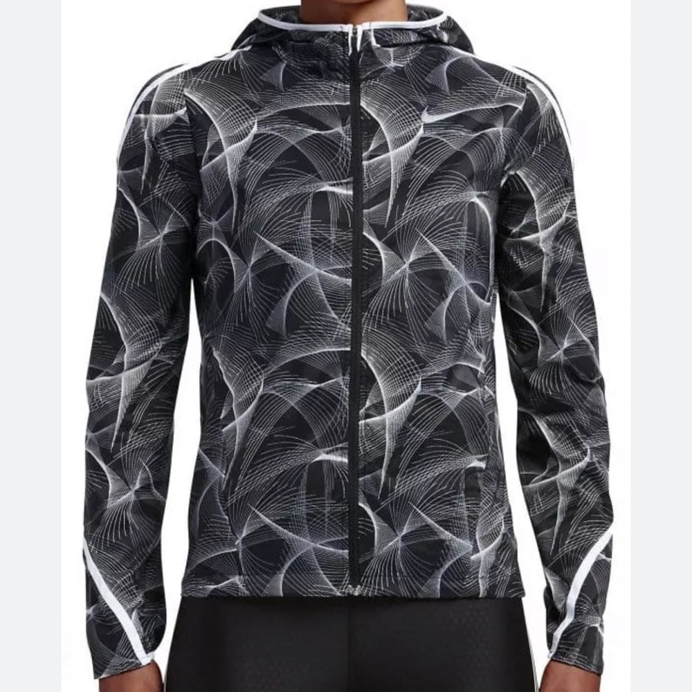 Nike Women’s Shield Impossibly‎ Light Black and White Jacket Size S